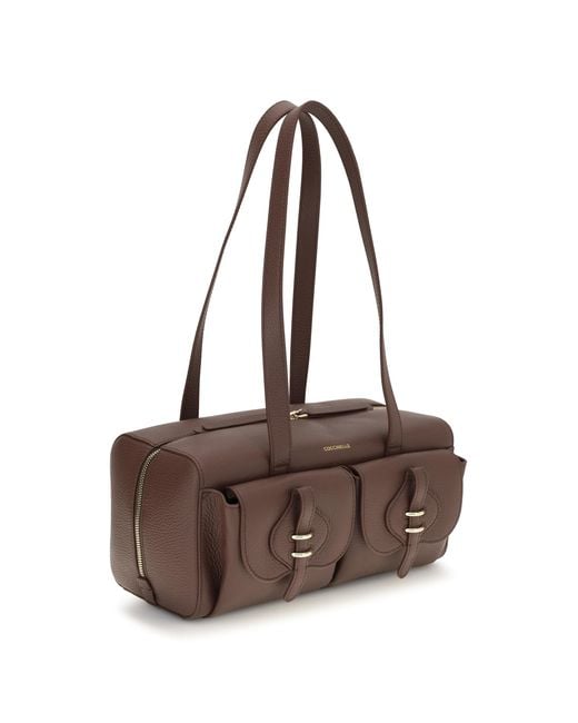 Coccinelle Brown Mavery Shoulder Bag Calf Leather Bos Taurus