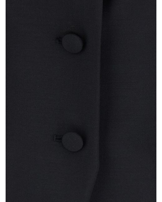 Rohe Black Blazer Wool-Blend Virgin Wool Blazers
