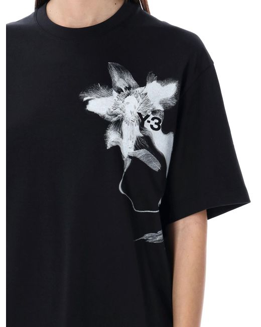 Y-3 Black Graphic Print T-Shirt