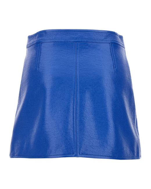 Courreges Blue Reedition Vinyl Mini Skirts