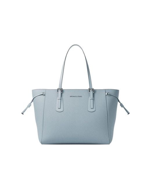 Michael Kors Blue Tote Bag Saffiano Leather Tote-Bags