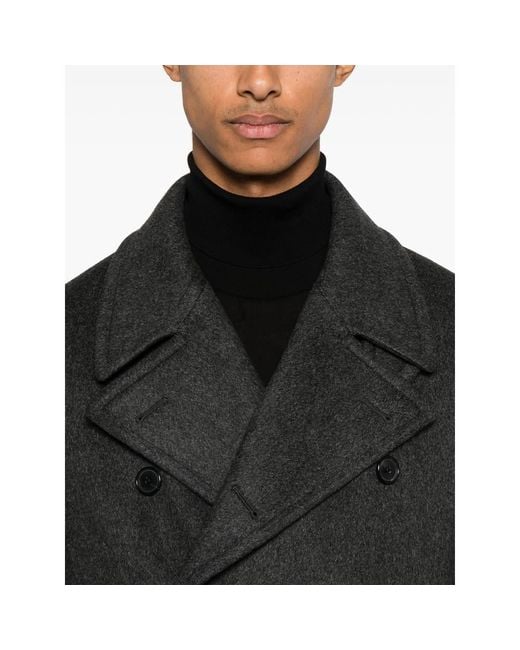 Caruso Black Coat for men