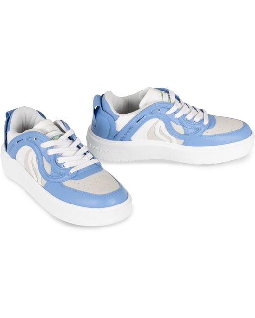 Stella McCartney Blue Vegan Leather Sneakers Polyester Trainers