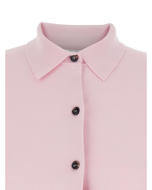 Max Mara Pink Dress Medeola Wool-Blend Tops