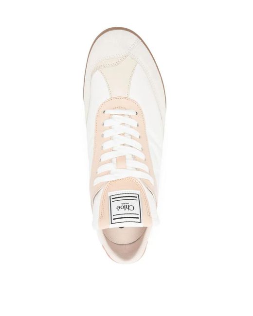 Chloé White Kick Low-Top Sneakers