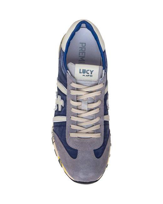 Premiata Blue 'lucy' Low-top Sneakers for men