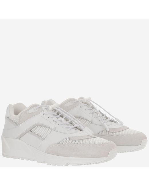 Saint Laurent White Sneakers Bump Leather Trainers for men