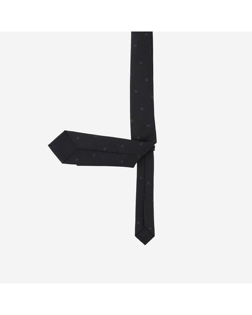 Gucci Black Silk Jacquard Tie Double G Ties & Bow for men