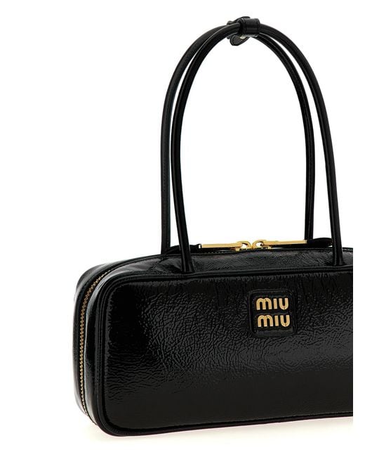 Miu Miu Black Lamb Leather Handbag Bag