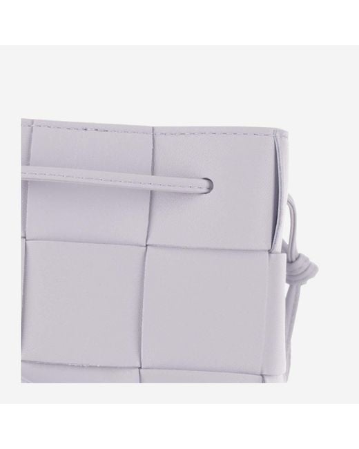 Bottega Veneta Purple Small Cassette Bucket Shoulder Bag Lambskin Satchels & Cross Body