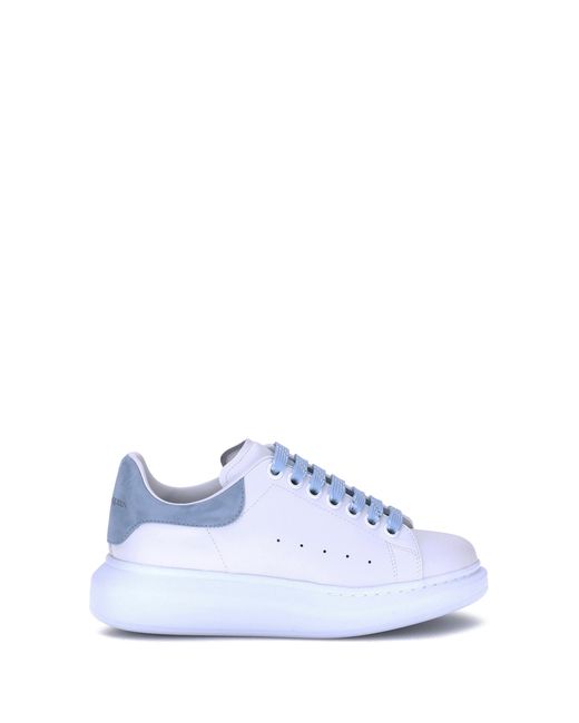 McQueen Blue Leather Sneakers-Powder/Powder Trainers