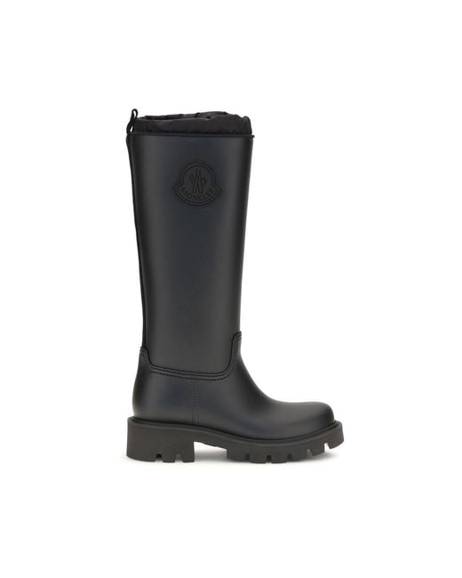 Moncler Black Pvc Rain Boots