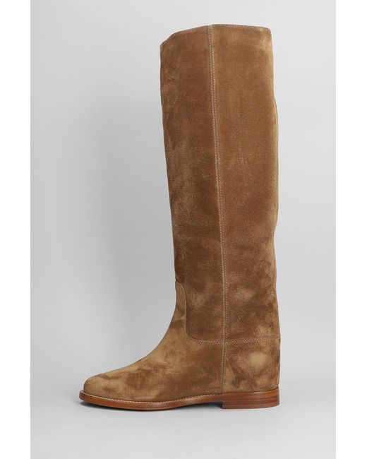 Via Roma 15 Brown In Leather Color Suede