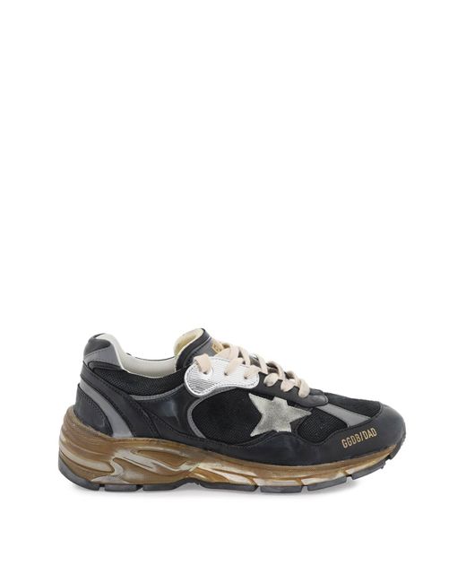 Golden Goose Deluxe Brand Black Dad-star Sneakers In Mesh And Nappa Leather