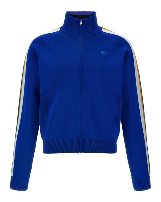 Wales Bonner Blue 'Tide Track Top' Sweatshirt for men