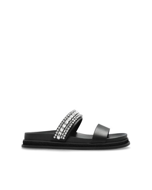Jimmy Choo White "Jodi" Slides