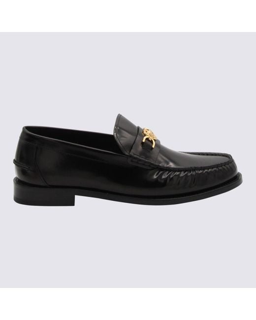 Versace Black And Leather Medusa Loafers for men