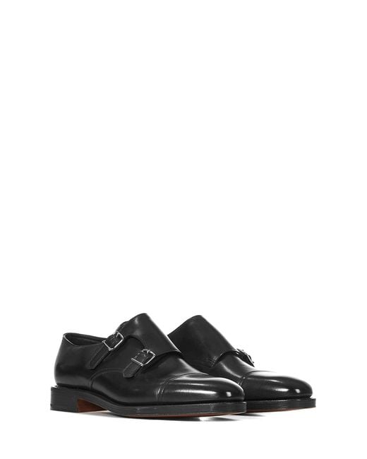 John Lobb Black Double Monk Strap Shoes William Leather Accessories for men