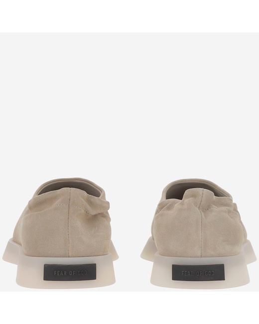フラットシューズ Fear Of God Suede Mules With Round Toe And Aesthetic Fear Of God Suede Mules With Round Toe And Aesthetic in Gray