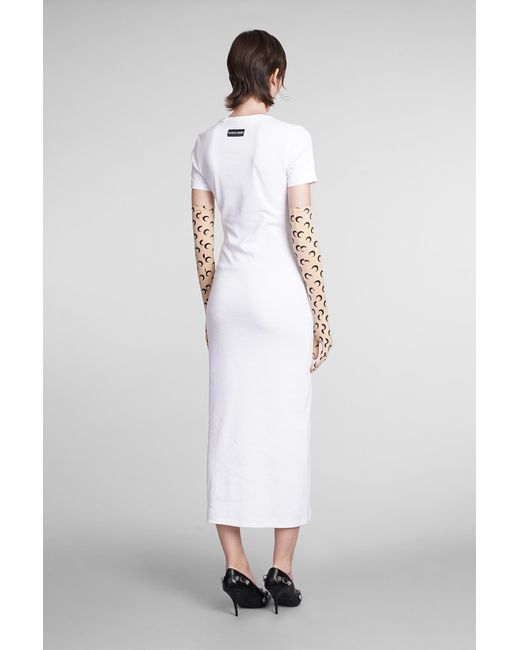 MARINE SERRE Dress In White Cotton