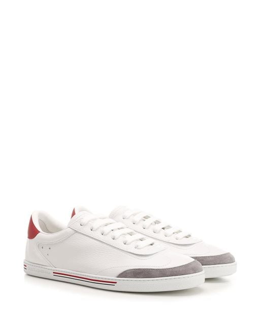 Dolce & Gabbana White Low Leather Sneaker for men