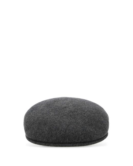 Kangol Gray Melange Grey Felt Baker Boy Hat