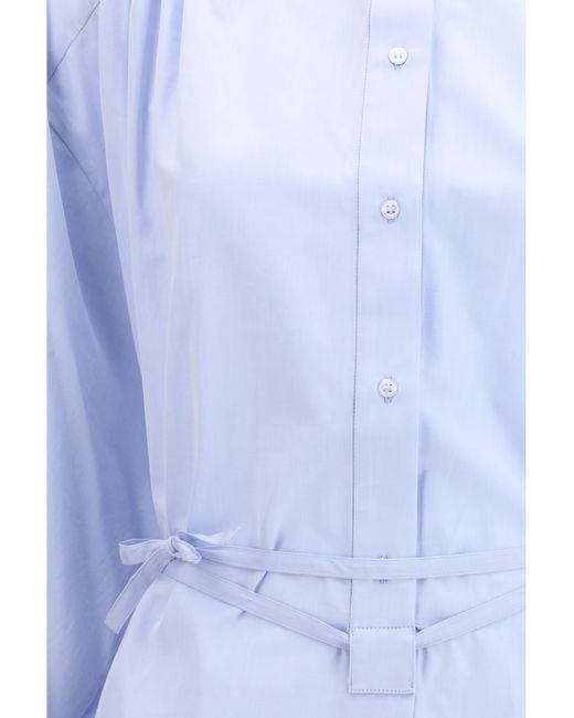 Loulou de Saison Blue Vitti Shirt Dress Cotton