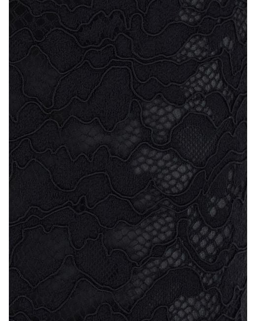 Le Plain Black Pencil Skirt Lace Fabric