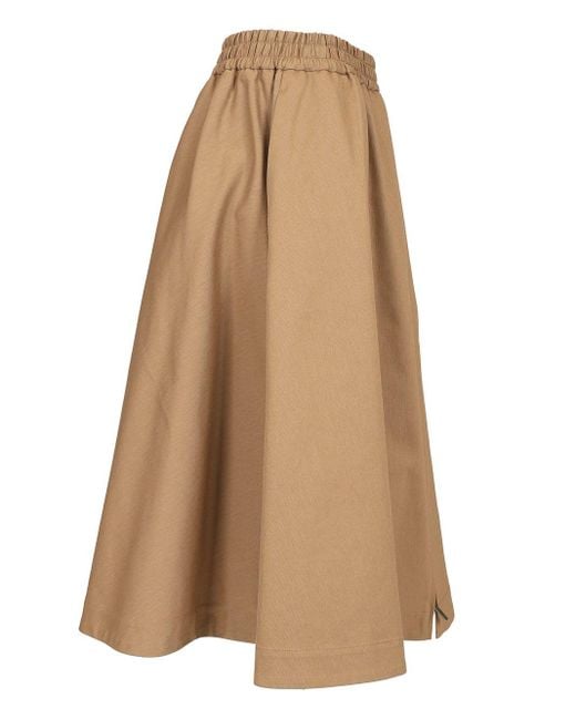 Golden Goose Deluxe Brand Natural Midi Circle Skirt Skirts