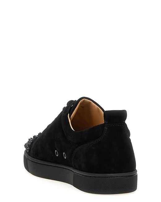 Christian Louboutin Black Luxury Sneaker With Suede Panels for men