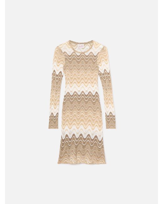 Mc2 Saint Barth White Short Imany Dress Degradé Raschel Fabric