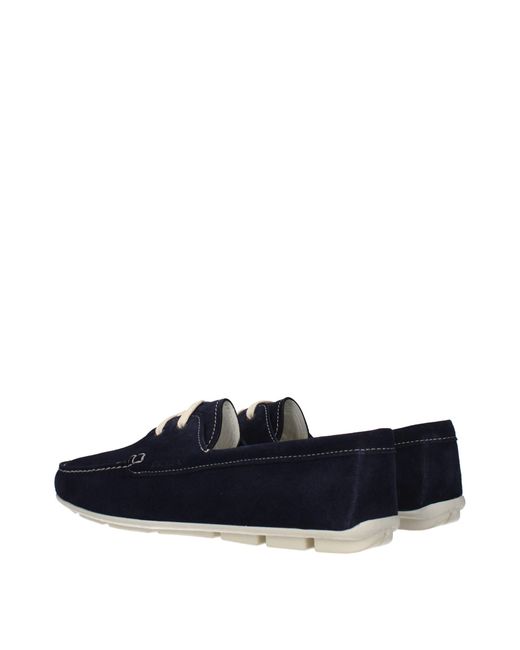 Prada Blue Suede Loafers
