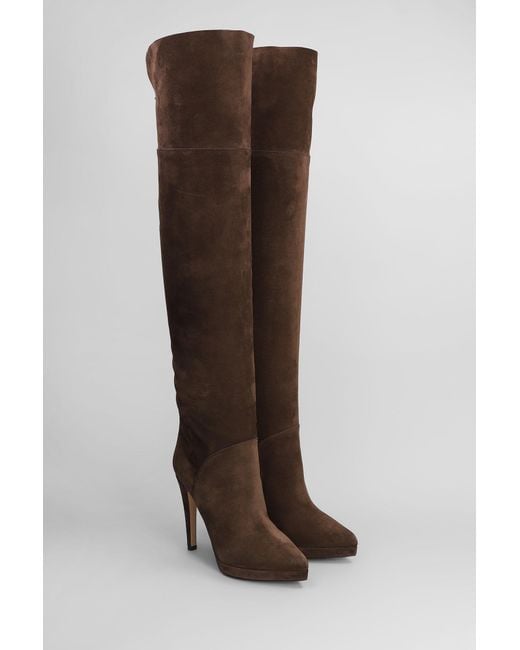 Casadei Brown Michelle High Heels Boots