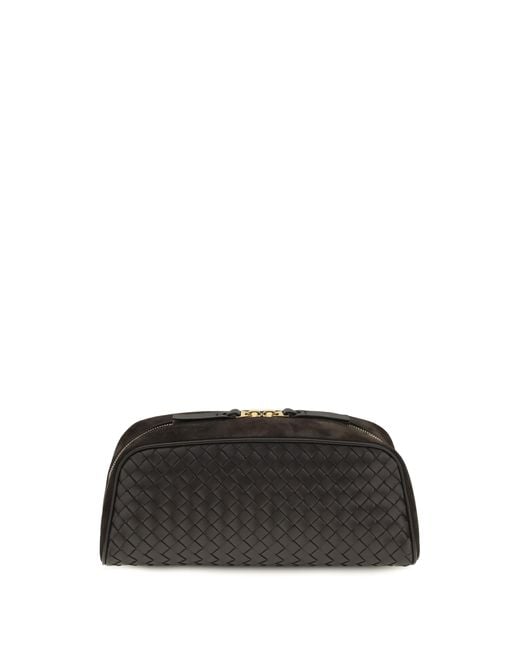 Bottega Veneta Black Pouch Nodo Lamb Leather Clutch Bags