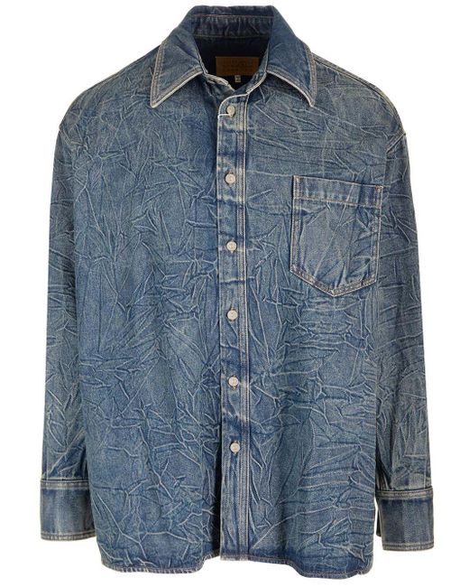 MM6 by Maison Martin Margiela Blue Denim Shirt for men