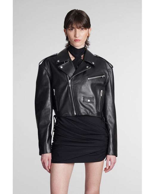 Magda Butrym Biker Jacket In Leather in Black - Save 3% | Lyst