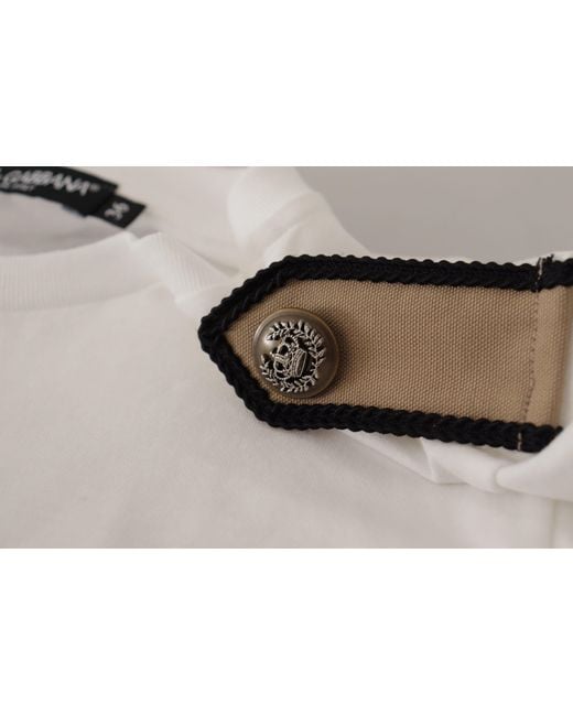 Dolce & Gabbana Multicolor Elegant Floral Crewneck Cotton Tee