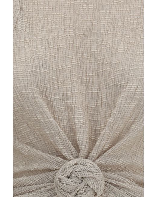 Magda Butrym Gray Crêpe Top With Knot