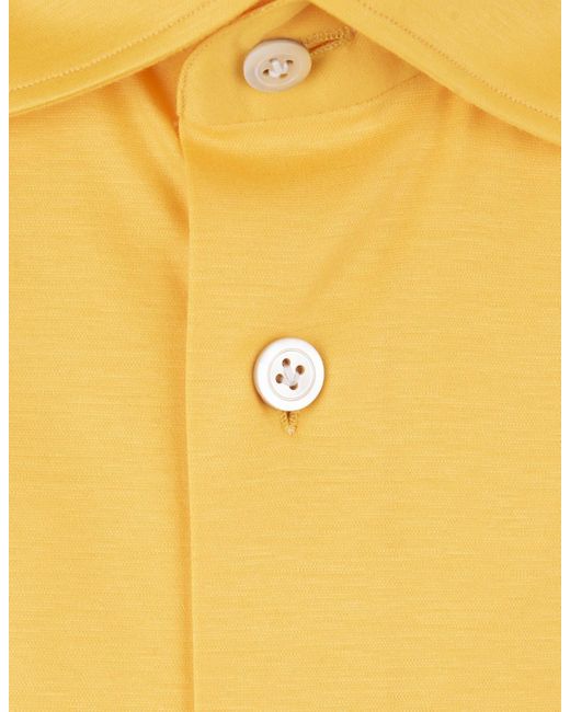 Kiton Yellow Nerano Shirt for men