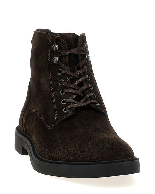 Boss Black Suede Ankle Boots for men