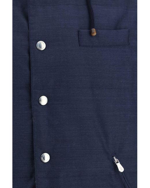 Brunello Cucinelli Blue Down Jacket for men