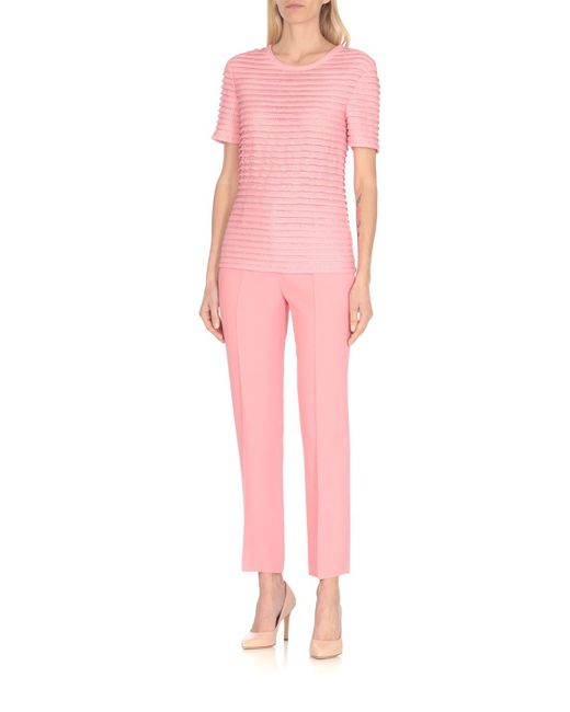 Ermanno Scervino Pink T-Shirt With Strass