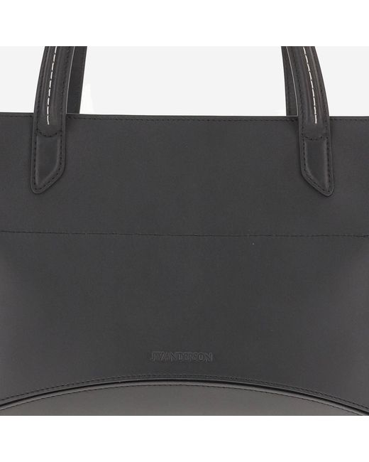 J.W. Anderson Black Shoulder Bag Elongated Cabas Leather
