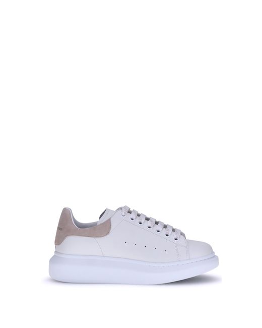 McQueen White Leather Sneakers
