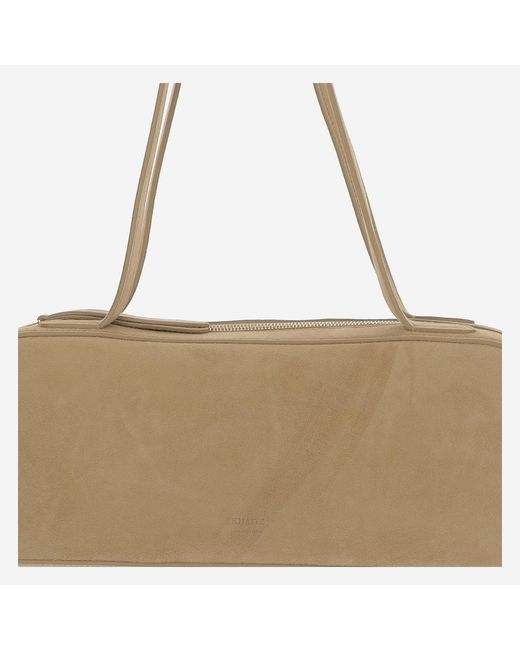 Khaite Natural Simona Shoulder Bag Kid Leather (Suede)