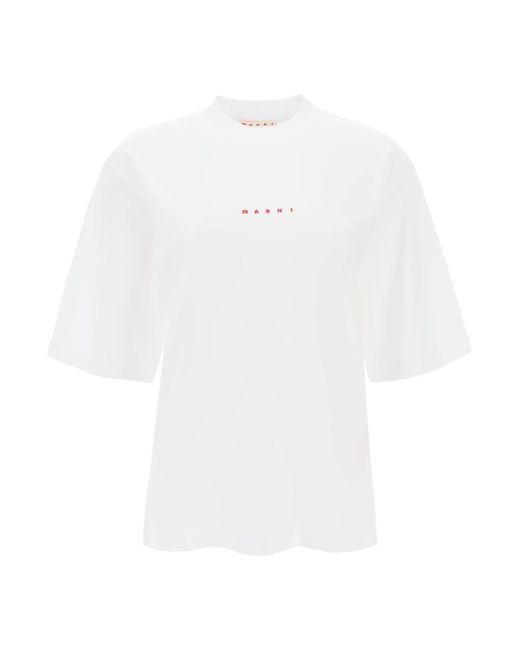 Marni White Organic Cotton T Shirt