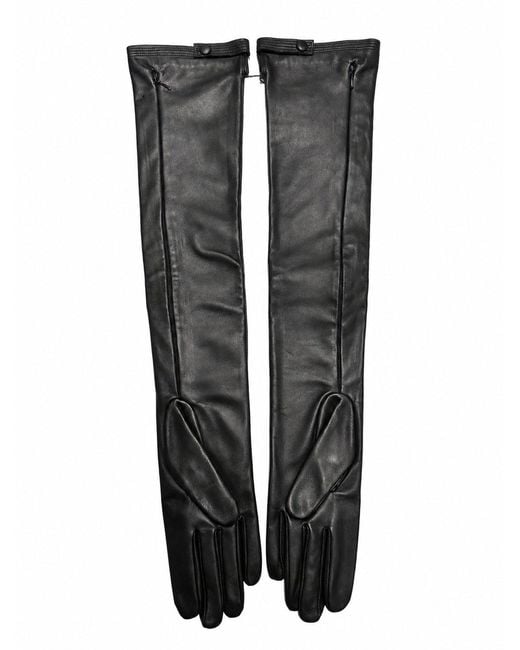 Jean Paul Gaultier Black Long Lambskin Gloves