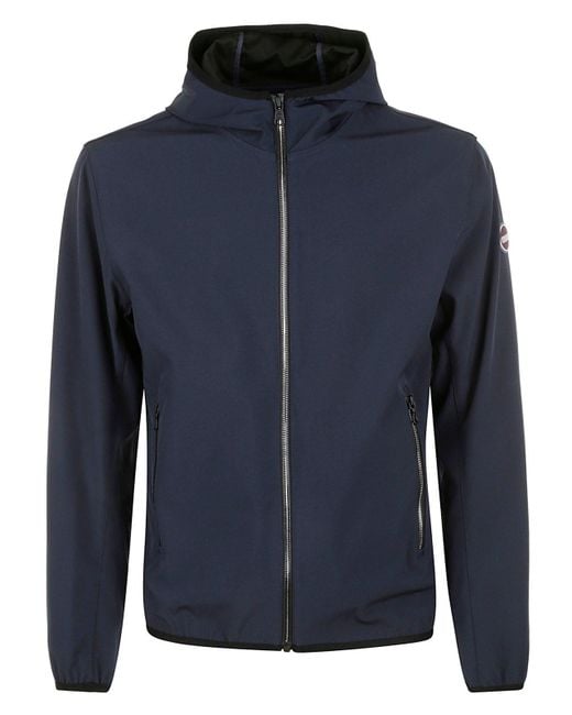 Colmar Blue Logo Patch Hooded Zipped Jacket for men