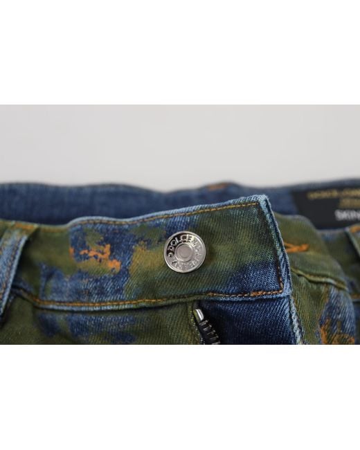 Dolce & Gabbana Black Chic Slim-Fit Denim Jeans for men