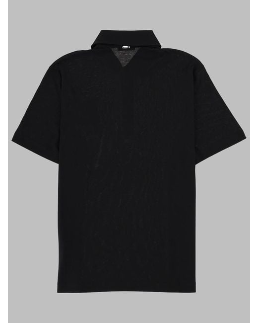 Herno Black Polo Shirt Cotton for men